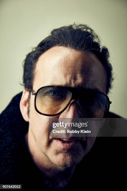 Actor Nick Cage poses for a portrait in the YouTube x Getty Images Portrait Studio at 2018 Sundance Film Festival on January 19, 2018 in Park City,