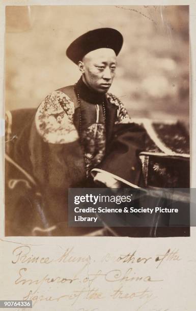 Photograph of Prince Kung taken by Felice Beato after the Second Opium War . In October 1856, Chinese police boarded the British ship Arrow and...