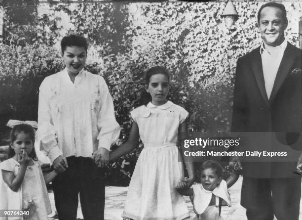 Garland with third husband Sidney Luft, son Joseph Luft , at 21 months, elder daughter Liza Minnelli , and second daughter Lorna Luft . Garland...
