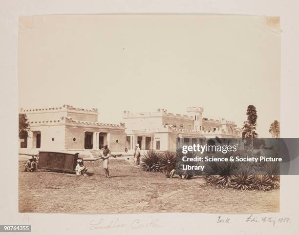 Photograph of Ludlow Castle, outside the walls of Delhi, India, taken by Felice Beato in 1858 during the Indian Mutiny. In September 1857 British...