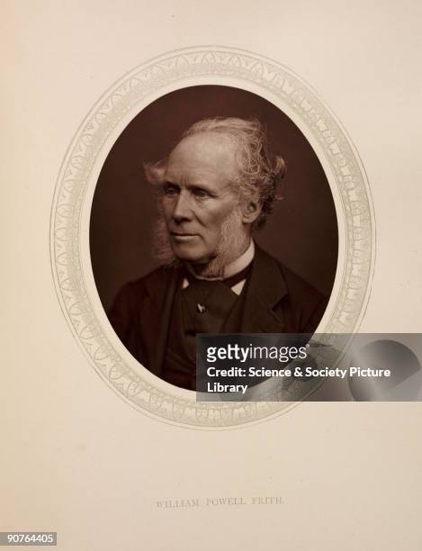 Photographic portrait of William Powell Frith [1819-1909] taken by Samuel Robert Lock [1822-1881] and George Carpe Whitfield, in 1880. The artist...