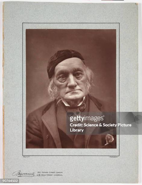 Photographic portrait of Professor Richard Owen , taken at the studio of Herbert Rose Barraud, Oxford Street, London, in about 1885. Owen, an...