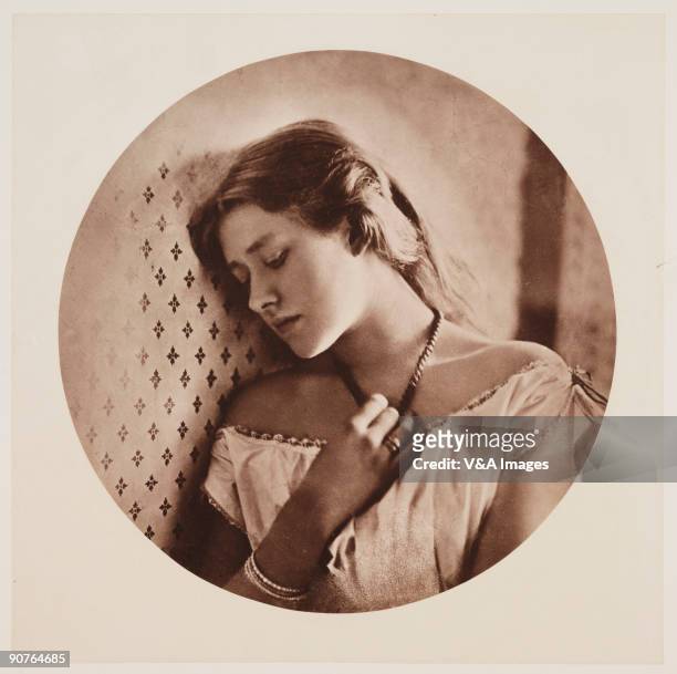 Photograph by Julia Margaret Cameron of the British actress Ellen Terry . Cameron's photographic portraits are considered among the finest in the...