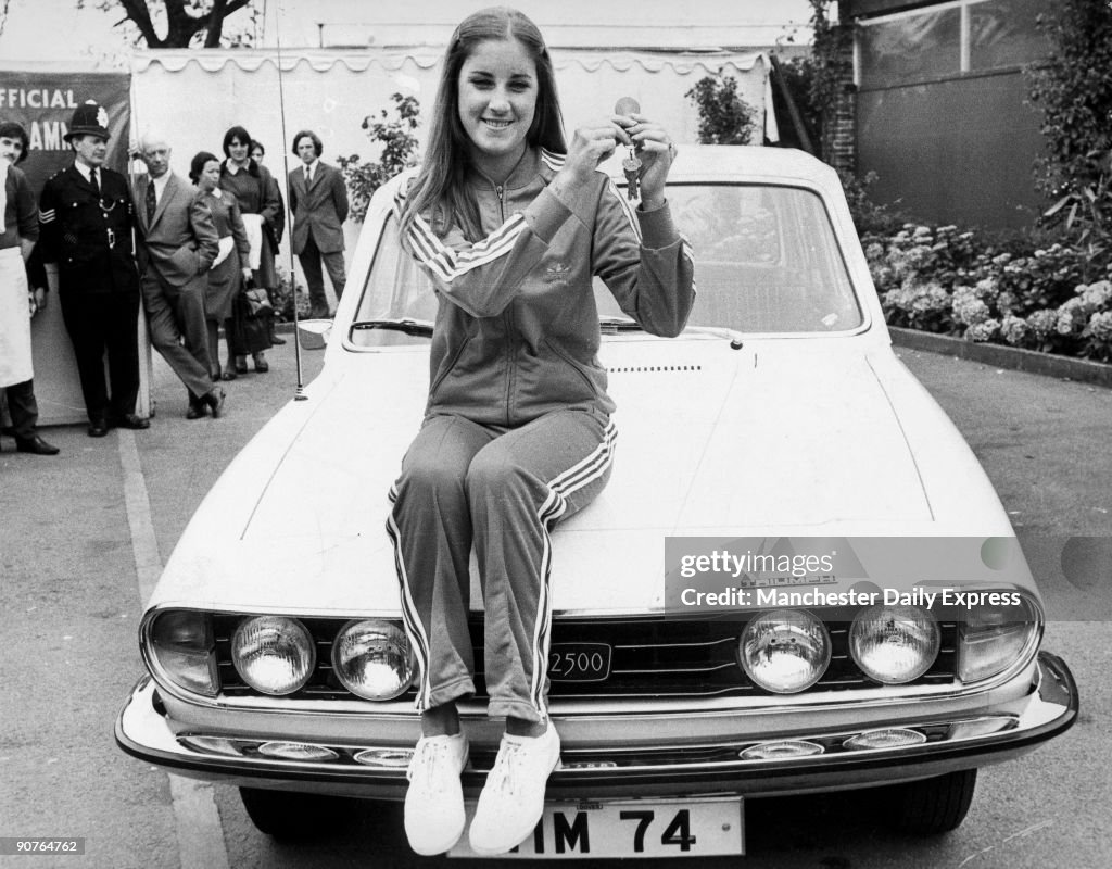 Chris Evert, June 1974.