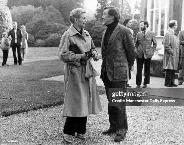 The princess talking to British actor Richard Pasco . American film star Grace Kelly starred in �High Noon�, �Rear Window�, �Dial M for Murder�and...