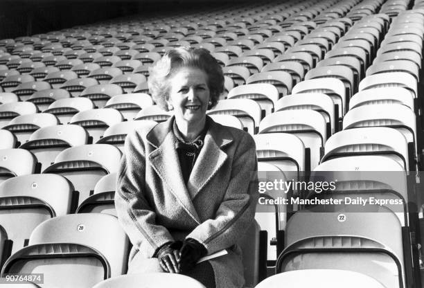 Mrs Thatcher tries out the seats in the new stand at Bradford FC�. Margaret Hilda Thatcher studied chemistry at Oxford University, and worked as a...