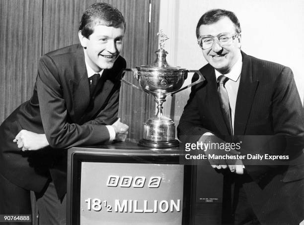 Snooker stars Steve Davis and Denis Taylor get together for the first time since the World Snooker final, at BBC studios. Irish snooker player Dennis...