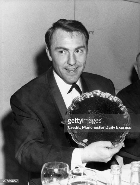 Jimmy Greaves, Spurs forward, guest of honour at the Anglo-American Sporting Club in Park Lane when he recieved a presentation in honour of his goal...
