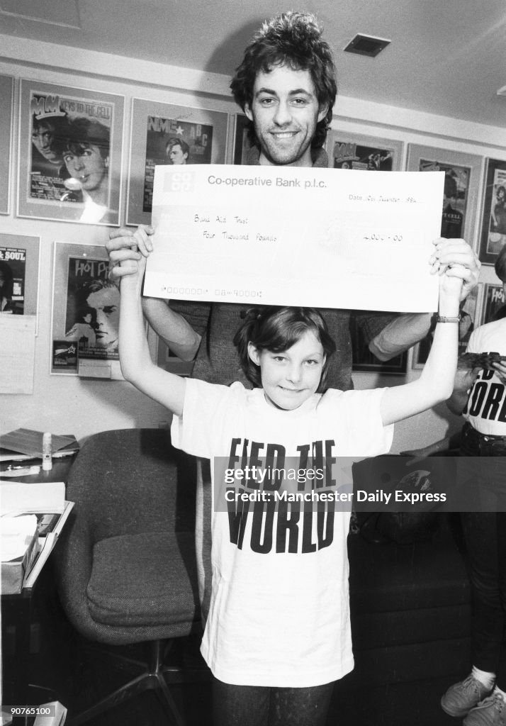 Bob Geldof with Anne Hutchins, December 1984.