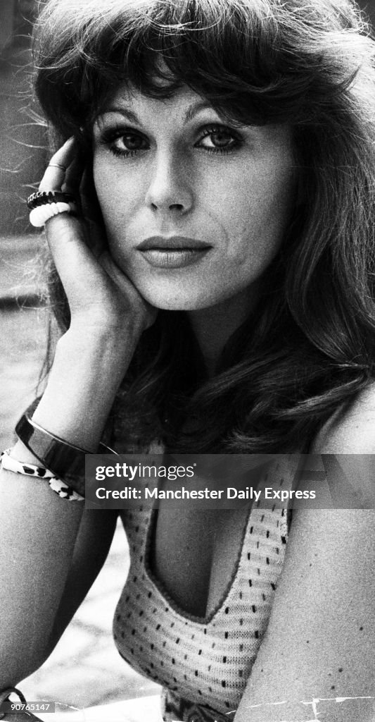 Joanna Lumley, British actress, July 1973.