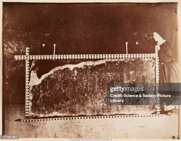 Photograph by Charles Piazzi Smyth . The Great Pyramid of Cheops is the largest of three major pyramids at Giza. Mrs Smyth stands with measuring...