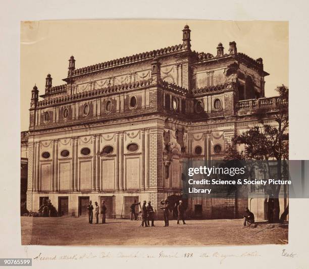 �Second attack of Sir Colin Campbell in March 1858, The Begum Kotie�. A photograph of The Begum Kotee, Lucknow, India, taken by Felice Beato. During...