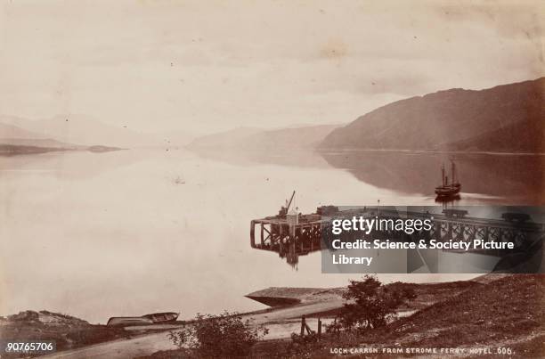 This photograph was taken from the Strome Ferry Hotel, by a photographer doing a tour of England and Scotland in a Pullman train. The party visited...