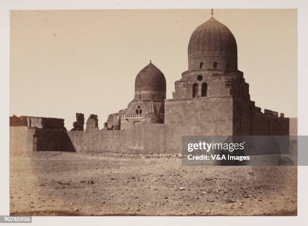 Albumen print, 'Tombs of the Kaliphs, desert near Cairo.' "