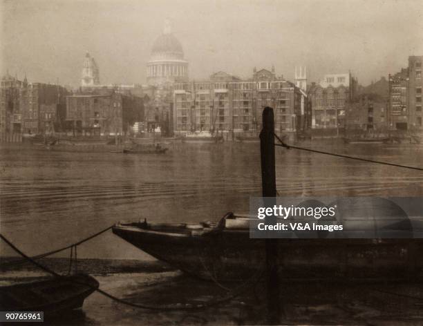 Photograph by Charles Job of the River Thames in London with the dome of St Paul's Cathedral in the distance.