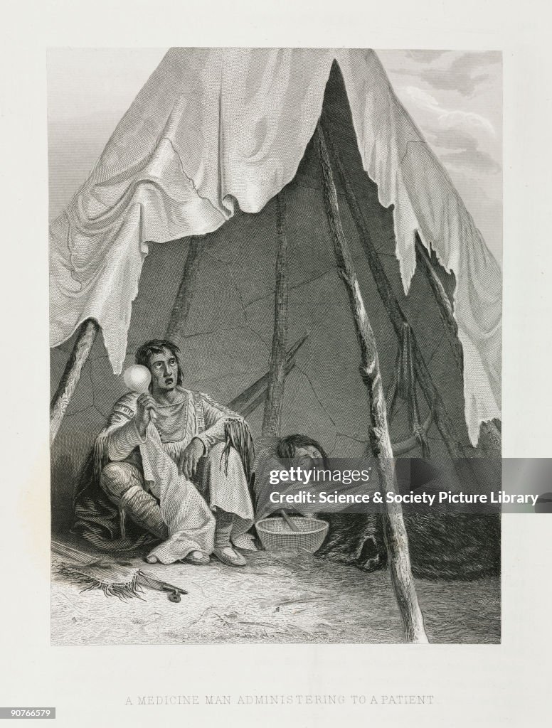 �A Medicine Man Administering to a Patient�, North America, 1857.