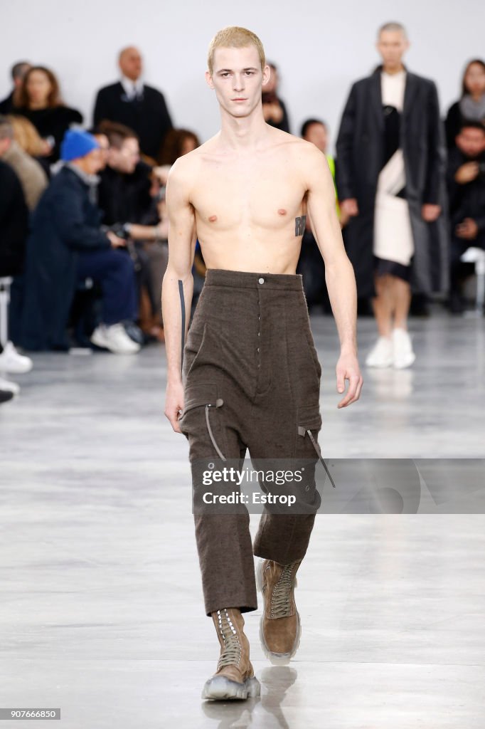 Rick Owens : Runway - Paris Fashion Week - Menswear F/W 2018-2019