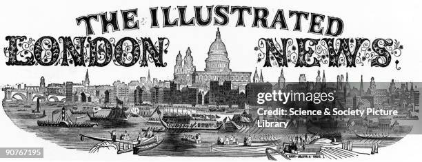 Plate taken from the �Illustrated London News�. The logo of the newspaper founded by Hebert Ingram in 1842. Ingram trained as an apprentice printer...