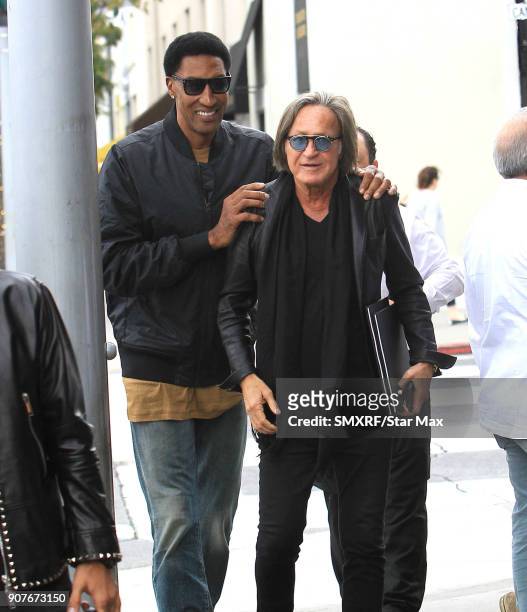 Scottie Pippen and Mohammed Hadid are seen on January 19, 2018 in Los Angeles, CA.