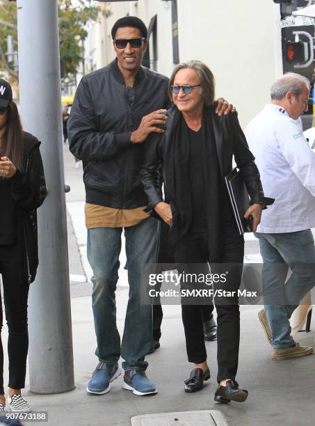 Scottie Pippen and Mohammed Hadid are seen on January 19, 2018 in Los Angeles, CA.