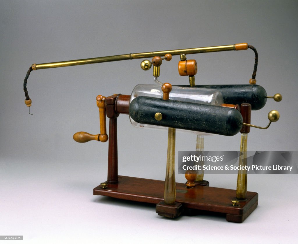 Electrotherapy equipment, c 1800.