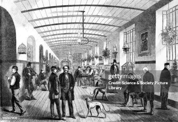 Plate taken from the 'Illustrated London News' showing Bethlehem Royal Hospital in London when it was situated at Moorfields after moving from nearby...