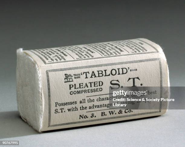 Size number three sanitary towels with attachment made by Burroughs Wellcome and Co, London. Disposable sanitary towels were introduced in the 1890s...