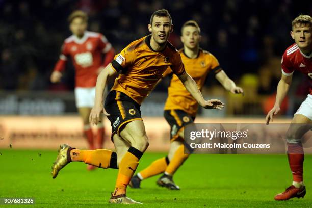 Leo Bonatini of Wolverhampton Wanderers during the Sky Bet Championship match between Wolverhampton and Nottingham Forest at Molineux on January 20,...