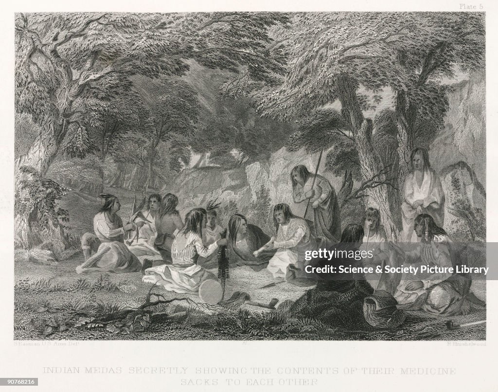 �Indian Medas Showing the Contents of Their Sacks to Each Other�, 1855.