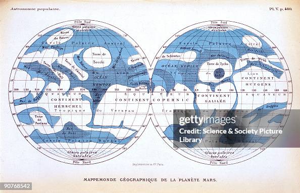 The planet Mars, 1880. The planet Mars, 1880.