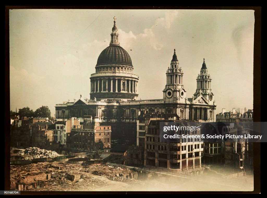 St Pauls Cathedral, London, c 1943.