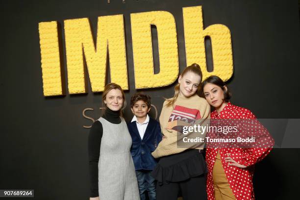 Sara Colangelo, Parker Sevak, Anna Baryshnikov, and Rosa Salazar from 'The Kingergarten Teacher' attend The IMDb Studio and The IMDb Show on Location...