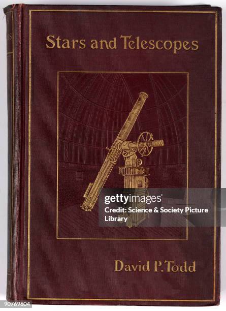 Decorative binding from 'Stars and telescopes: a hand-book of popular astronomy' by David P Todd , published in Boston, Massachusetts in 1899. The...