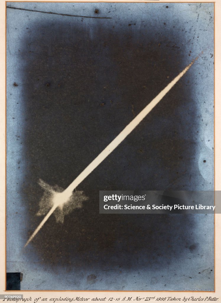 An exploding meteor, 23 November 1895.
