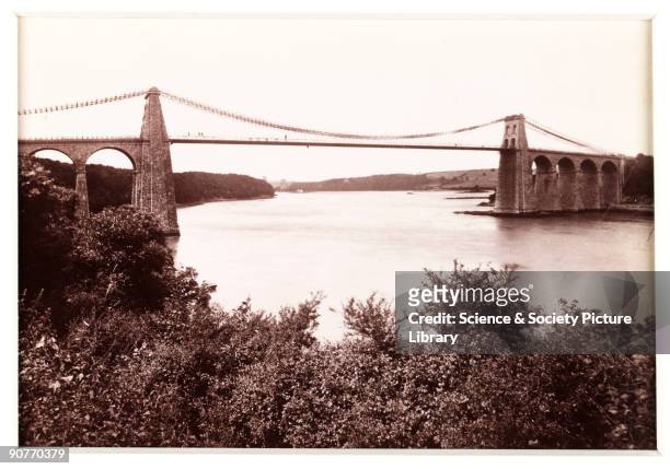 Photographic view published by Francis Bedford & Co. Built by one of England's greatest civil engineers, Thomas Telford , construction of the bridge...