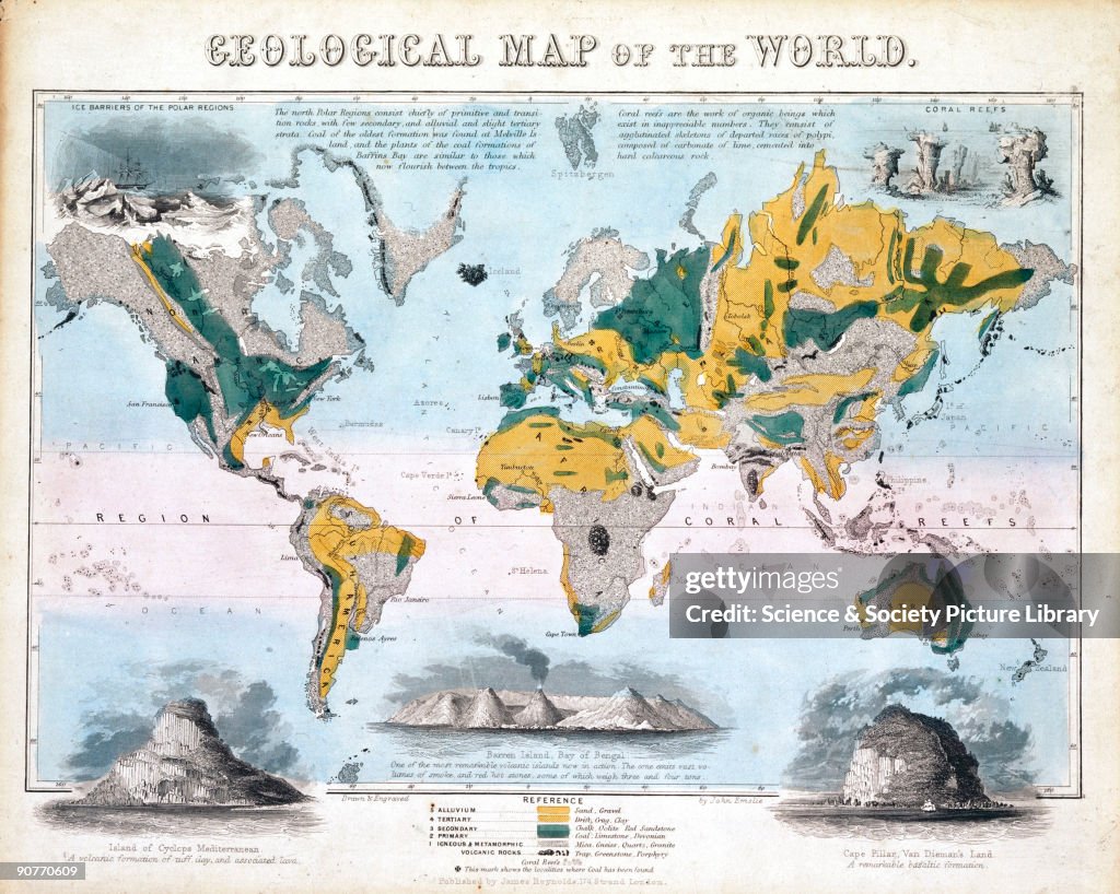 Geological map of the world, 1850.