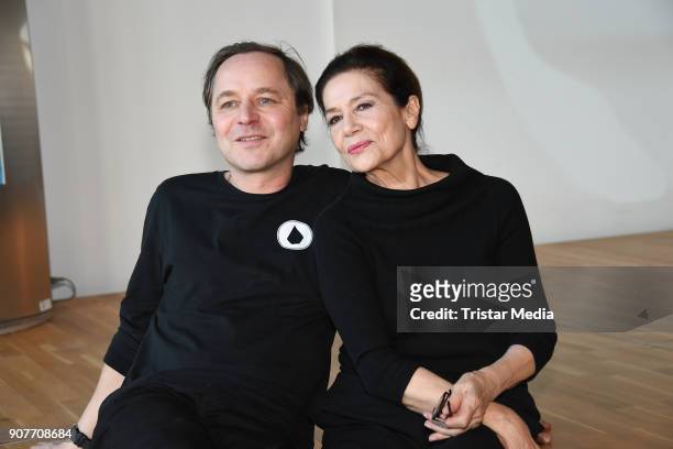 Thomas Schmauser and Hannelore Elsner during the BR Film Brunch at Literaturhaus on January 19, 2018 in Munich, Germany.