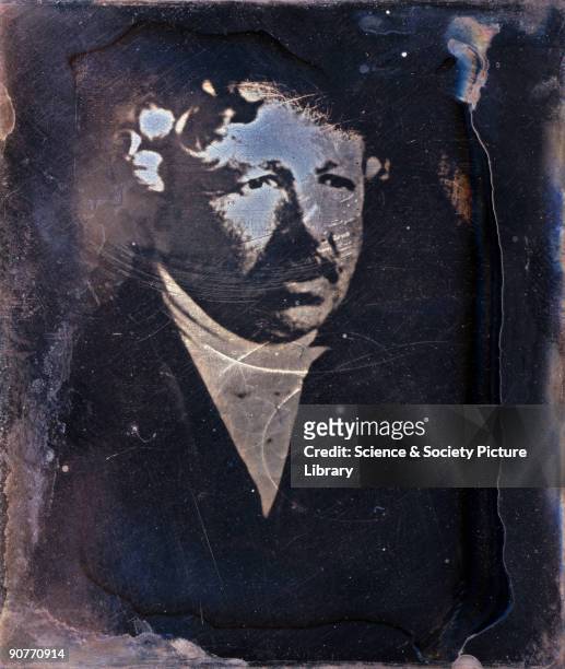 Daguerreotype by an unknown photographer. Daguerre , French physicist and photography pioneer, collaborated on his original photography research with...
