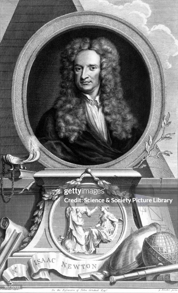 Sir Isaac Newton, English mathematician and physicist, c 1700.