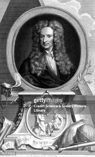 Sir Isaac Newton, English mathematician and physicist, c 1700., Nachrichtenfoto