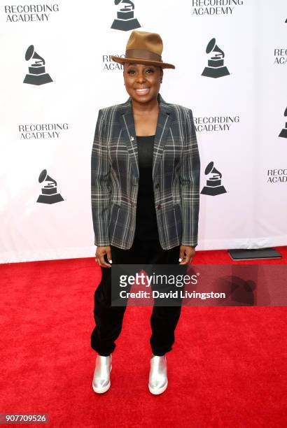 Recording artist Ledisi attends the GRAMMY nominee reception honoring 60th Annual GRAMMY Awards nominees at Fig & Olive on January 20, 2018 in West...