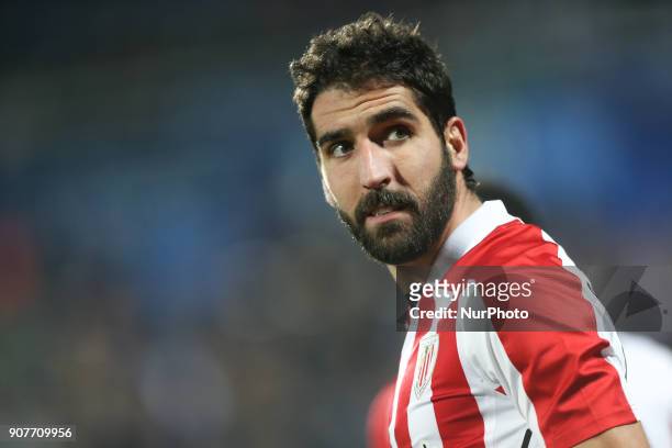 Raul Garcia of Athletic Club reacts during the La Liga match between Getafe and Athletic Club at Coliseum Alfonso Perez on January 19, 2018 in...