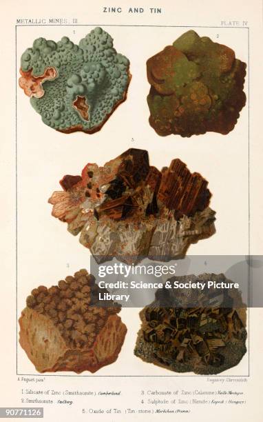 Silicate of zinc , Cumberland; smithsonite, Stolberg, Germany; carbonate of zinc , Vieille-Montagne, ; sulphide of zinc , Kapnik, Hungary; oxide of...