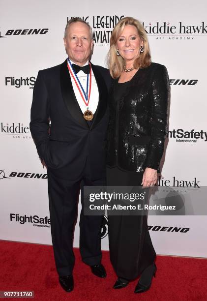 Ross Perot Jr. And Sarah attend the 15th Annual Living Legends of Aviation Awards at the Beverly Hilton Hotel on January 19, 2018 in Beverly Hills,...