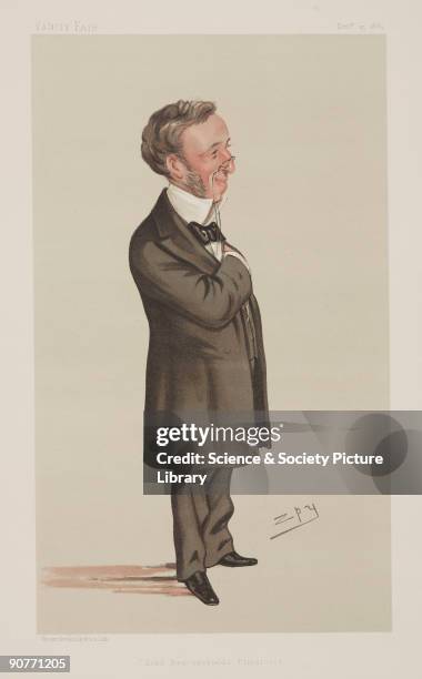 Chromolithograph by Vincent Brooks Day and Son Ltd of a caricature by Leslie Ward, better known as Spy, from �Vanity Fair� magazine. Richard Quain...