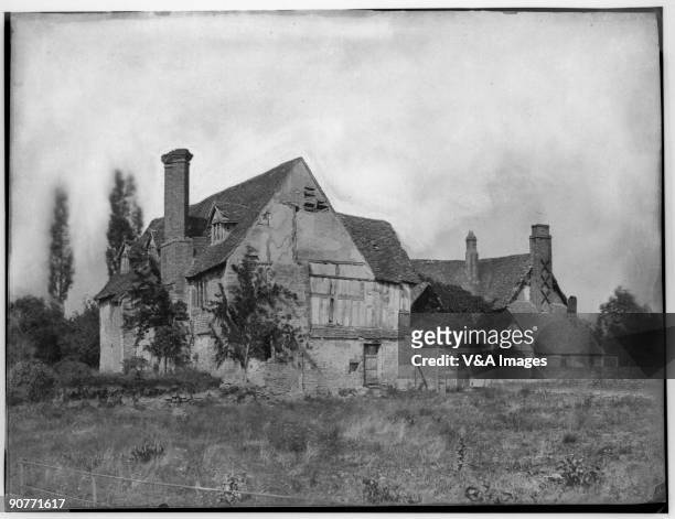Virtual positive image of Crowle Court in Worcestershire, created from the original waxed paper negative taken by Benjamin Brecknell Turner . Turner...