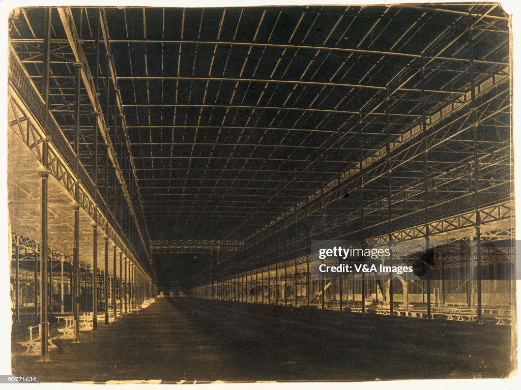 Interior of the Great Exhibition Building, Hyde Park, London, 1851.