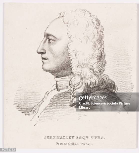 Lithograph from an original painting. In 1716, Hadley became a Fellow of the Royal Society and was appointed vice-president in 1728. In 1721, he...