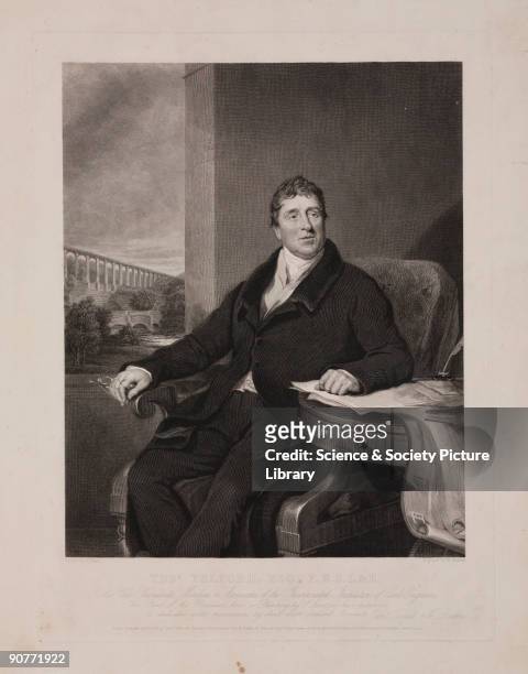 Engraving by William Raddon, c 1831, after an original painting by Samuel Lane, c 1810. Thomas Telford , Scottish engineer, was responsible for some...