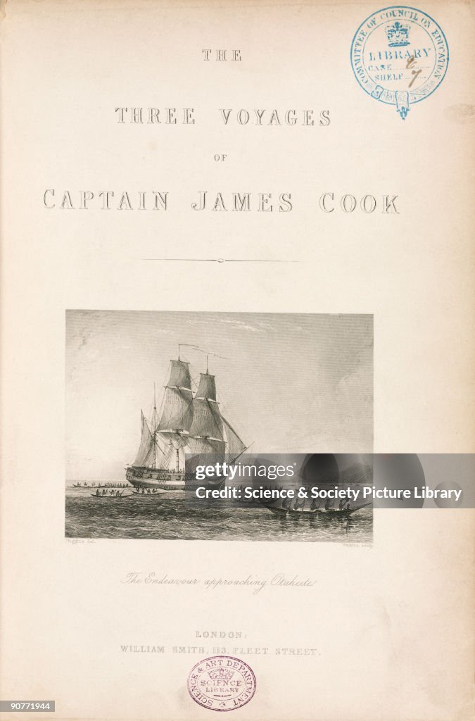 �The Endeavour approaching Otaheite�, c 1772.